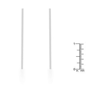 Carolee Rhodium Stainless Steel Long Line Drop Earrings - Jewelry Xoxo
