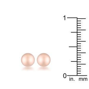 Tanya Rose Gold Sphere Stud Earrings - Jewelry Xoxo