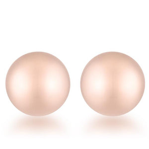 Julia Rose Gold Sphere Stud Earrings - Jewelry Xoxo