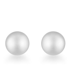 Tina Rhodium Sphere Stud Earrings - Jewelry Xoxo