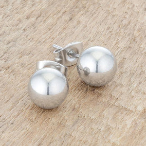 Julie Rhodium Sphere Stud Earrings - Jewelry Xoxo