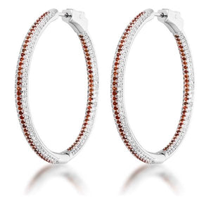 Orange Micro Pave CZ Hoops - Jewelry Xoxo