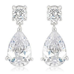 Elegant Cubic Zirconia Drop Earrings - Jewelry Xoxo