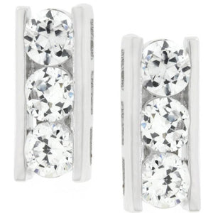 Cubic Zirconia Slate Stud Earrings - Jewelry Xoxo