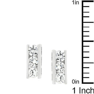 Cubic Zirconia Slate Stud Earrings - Jewelry Xoxo