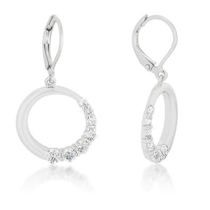 Graduated Cubic Zirconia Circle Earrings - Jewelry Xoxo