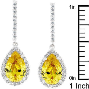 Canary Cubic Zirconia Drop Earrings - Jewelry Xoxo