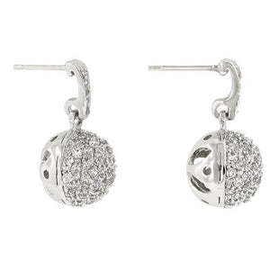 CZ Ball Dangle Earrings - Jewelry Xoxo