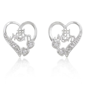 #1 Mom Heart Earrings - Jewelry Xoxo