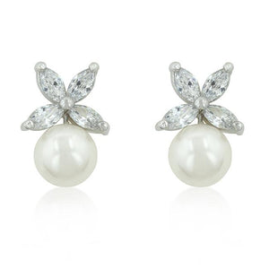 Butterfly Pearl Stud Earrings - Jewelry Xoxo