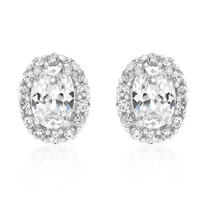 Clear Stone Estate Earrings - Jewelry Xoxo