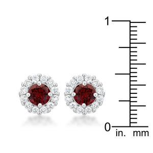 Bella Bridal Earrings in Garnet Red - Jewelry Xoxo