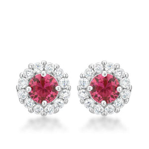 Bella Bridal Earrings in Pink - Jewelry Xoxo