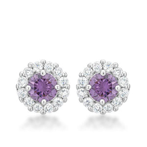 Bella Bridal Earrings in Purple - Jewelry Xoxo