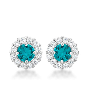 Bella Bridal Earrings in Aqua - Jewelry Xoxo