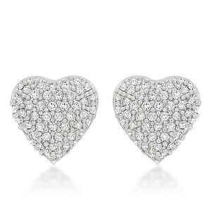 Special Pave Heart Earrings - Jewelry Xoxo