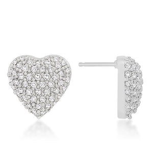 Special Pave Heart Earrings - Jewelry Xoxo