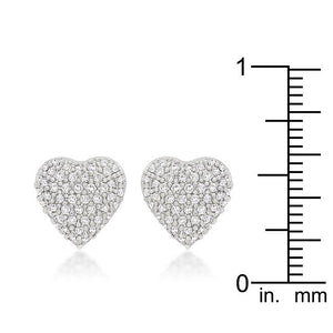 Special Pave Heart Earrings - Jewelry Xoxo