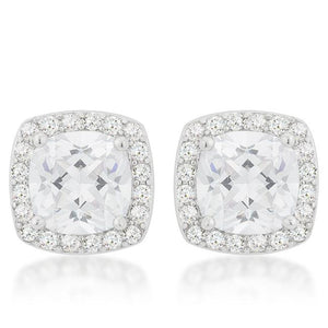 Pave Halo Earrings - Jewelry Xoxo