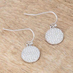 .6 Ct Elegant CZ Disk Earrings - Jewelry Xoxo