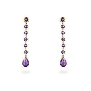 Amethyst Briolette Earrings - Jewelry Xoxo