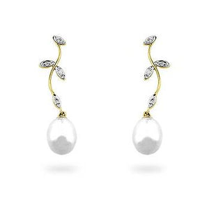 Pearl & Diamond Earrings - Jewelry Xoxo