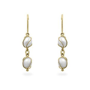 Yellow Gold Pearl Drops - Jewelry Xoxo