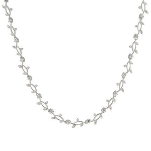 Rhodium Plated Vineyard Necklace - Jewelry Xoxo