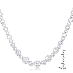 Graduated Cubic Zirconia Necklace - Jewelry Xoxo
