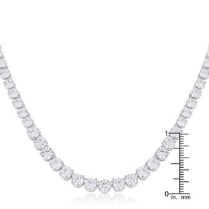 Graduated Cubic Zirconia Necklace - Jewelry Xoxo