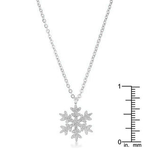 Jenna Stainless Steel Silvertone Snowflake Necklace - Jewelry Xoxo