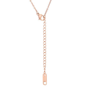 Hana Rose Gold Stainless Steel Delicate Heartbeat Necklace - Jewelry Xoxo