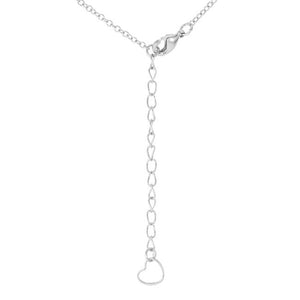 .22 Ct Interlocking Hearts Necklace with CZ - Jewelry Xoxo