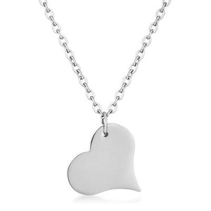 Silvertone Heart Pendant - Jewelry Xoxo