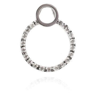 Cubic Zirconia Circle Pendant - Jewelry Xoxo