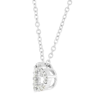Cubic Zirconia Heart Silhouette Pendant - Jewelry Xoxo