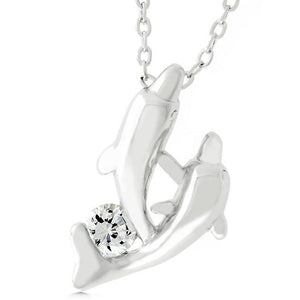 Dual Dolphin Pendant - Jewelry Xoxo