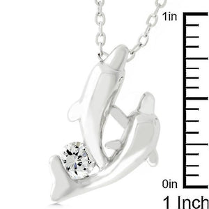 Dual Dolphin Pendant - Jewelry Xoxo