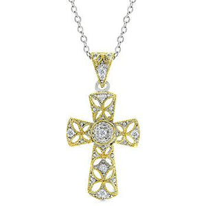 Veiled Cross Pendant - Jewelry Xoxo