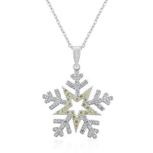 Pave Snowflake Pendant - Jewelry Xoxo