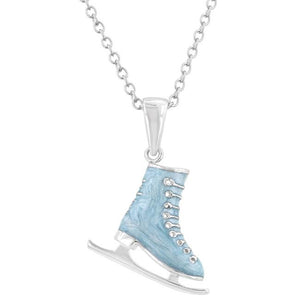 Enamel Ice Skate Pendant - Jewelry Xoxo