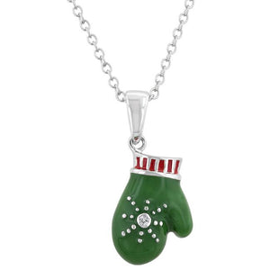 Enamel Mitten Pendant - Jewelry Xoxo