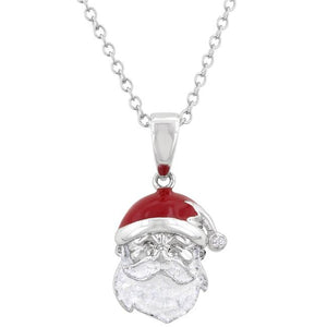 Enamel Santa Claus Pendant - Jewelry Xoxo