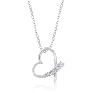 5-Stone Heart Pendant - Jewelry Xoxo