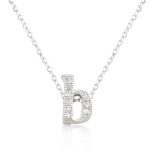 Micro-Pave Initial B Pendant - Jewelry Xoxo