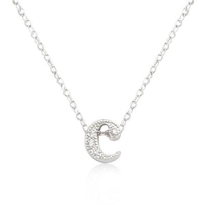 Micro-Pave Initial C Pendant - Jewelry Xoxo