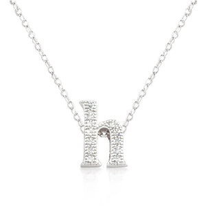Micro-Pave Initial H Pendant - Jewelry Xoxo