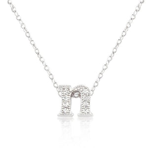 Micro-Pave Initial N Pendant - Jewelry Xoxo