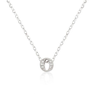 Micro-Pave Initial O Pendant - Jewelry Xoxo