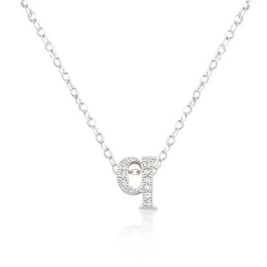 Micro-Pave Initial Q Pendant - Jewelry Xoxo